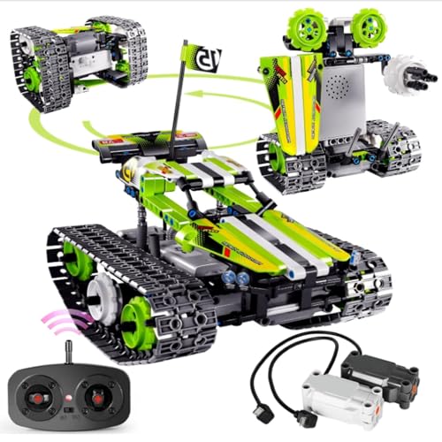 Remote Control Cars Robot Building Kit Educational Toys for Age 8-13 Fun STEM Toys for Kids 3-in-1 RC Car Kit to Build Cool Building Blocks Set Birthday Gift for 8 9 10+ Year Old Boys