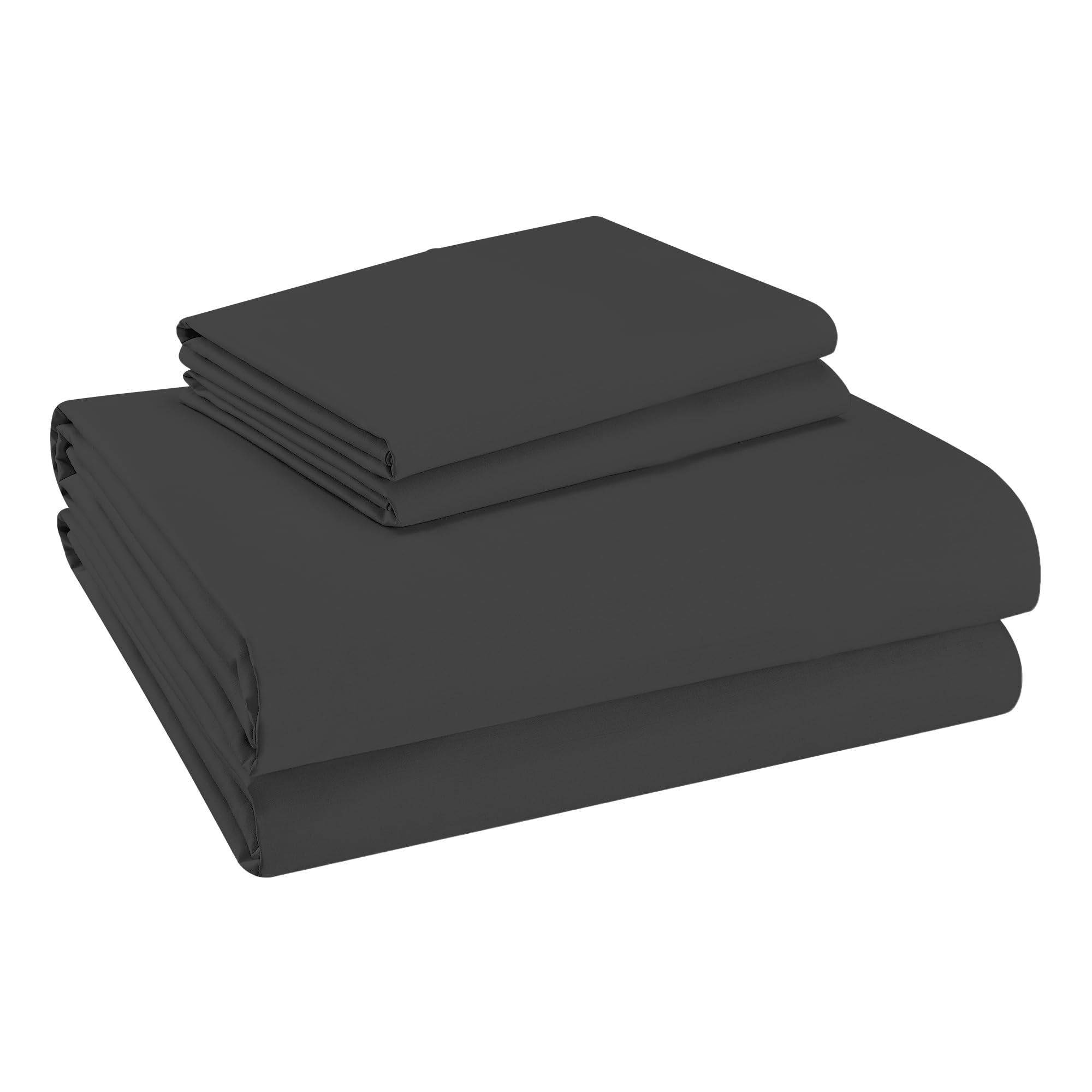 Purity Home King Size Dark Gray Bed Sheet Set, 400TC Deep Pocket Bed Sheets for King Bed, 100% Cotton Fall Bedding Sheets, Deep Pockets Cooling Sheets for Gifting