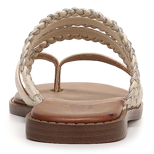 ZODIAC Womens Cary-Woven Casual Thong Sandal Turmeric Tan Multi 10 M