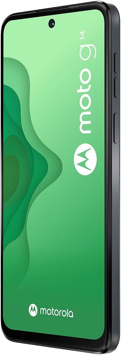 Motorola Moto G14 Dual SIM (2023) 4G LTE (4/128GB) 6.5"" IPS LDC Display | Android 13 | 50MP Rear Camera | 5000mAh Battery | International Model - (Steel Gray), XT2341-2