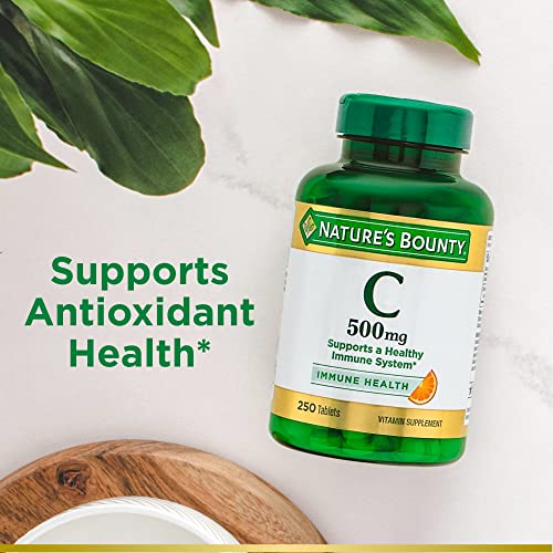 Nature's Bounty Vitamin C, Supports a Healthy Immune System, Vitamin Supplement, 500mg, 250 Tablets