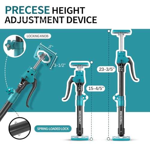 MAXENIKIT Cabinet Jacks for Installing Cabinets, 15-4/5" to 23-3/5" Third Hand Tools Adjustable Support Pole, 3rd Hand Support System for Upper Cabinet Installation, 285 LB Capacity, 1 PC
