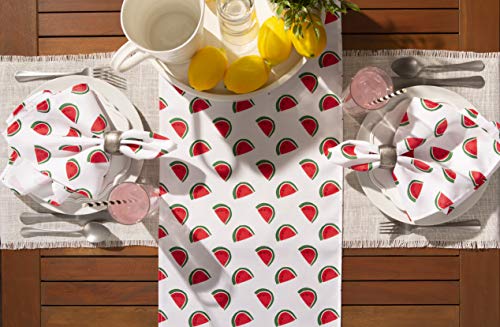 DII Watermelon Outdoor Tabletop Collection, Stain Resistant & Waterproof, Table Runner, 14x72