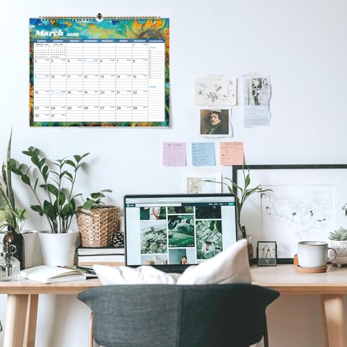 XISIDO Calendar 2024-2025, 18 Months Wall Calendar July 2024 to Dec 2025 Calendar with Julian Dates, 14.8" X 11.5" (Flower)