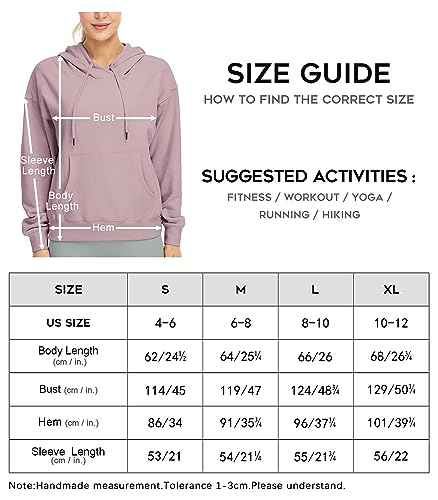 icyzone Women's Fleece Lined Hooded Sweatshirt Tops, Oversized Casual Pullover with kangaroo Pocket & Drawstring (Black, S)