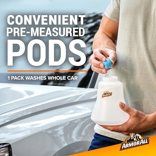 Armor All Car Wash Pods, Dissolvable, 18 Count Protectant, Glass and Cleaning Wipes, 30 Count Each (Pack of 3)