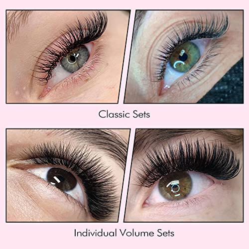 ALLOVE Classic Eyelash Extensions 0.15 DD Curl 9mm Premium Silk Individual Volume Lash Trays for Extensions Supplies Single