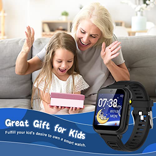 Sedzofan Smart Watch for Kids with 24 Puzzle Games HD Touch Screen Camera Music Player Pedometer Alarm Clock Calculator Flashlight 12/24 hr Kids Watches Gift for 4-12 Year Old Boys Toys for Kids