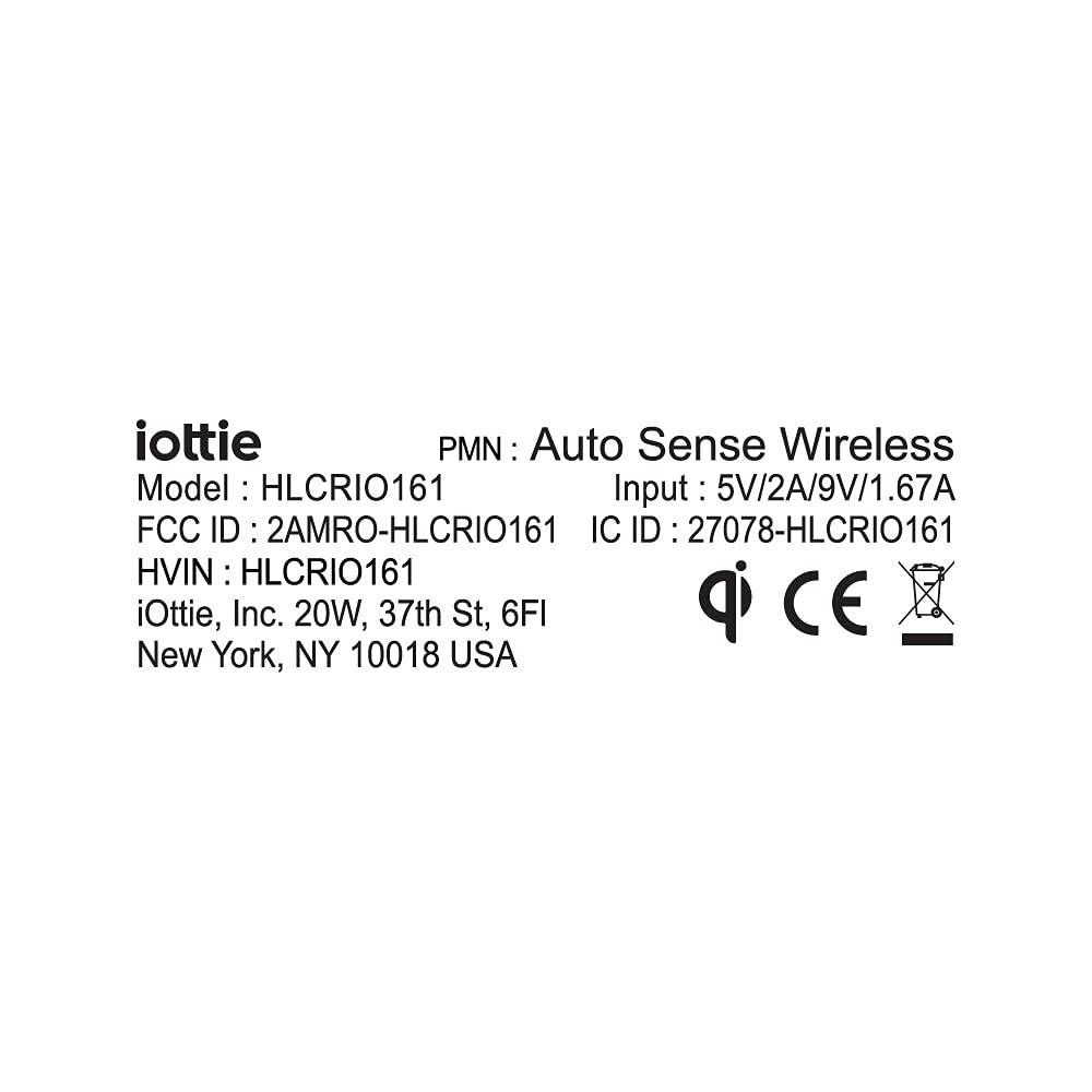 iOttie Auto Sense Qi Wireless Car Charger - Automatic Clamping Dashboard Phone Mount with Wireless Charging for Google Pixel, iPhone, Samsung Galaxy, Huawei, LG, and other Smartphones.