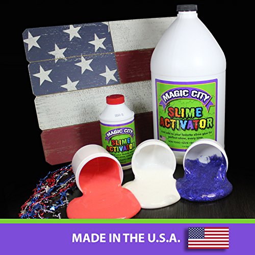 Magic City Slime Activator - Non Toxic, Just Add to Your Favorite Glue for Great Slime Every Time, Made in USA (1 Gallon)
