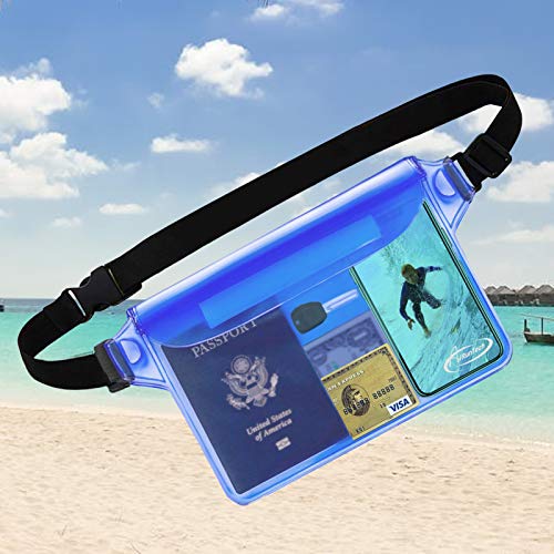 AiRunTech Waterproof Crossbody Belt Bag for Women Men,River Lake Canoe Essential Accessories Must Haves,Waterproof Pouch for Phone Passport Wallet Purse with Waist Strap