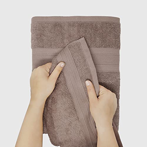 TRIDENT Soft & Plush Luxury Towel Set, 100% Cotton, 1 Bath Towel, 1 Hand Towel, 1 Washcloth, Highly Absorbent Towels for Bathroom, 3 Pieces snowclad White Towel Sets