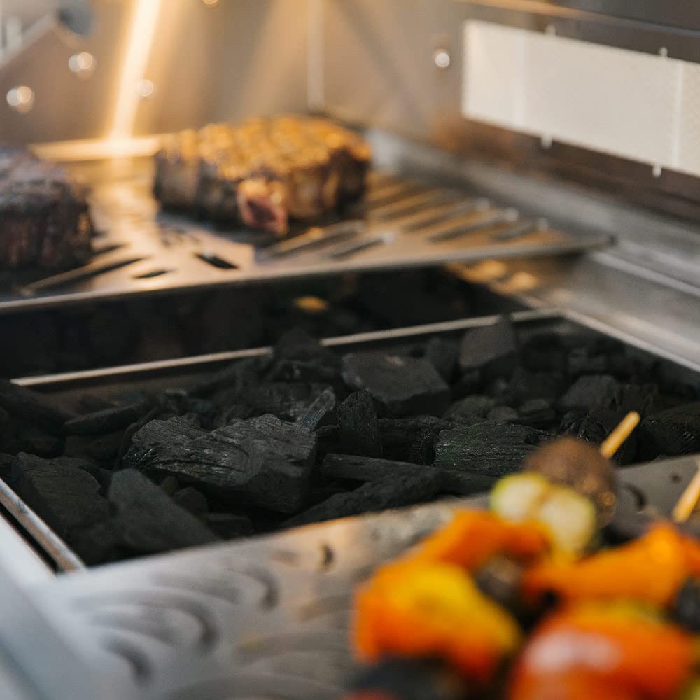Coyote 36-Inch Built-in Charcoal Grill - C1CH36, Stainless Steel, 875 sq. in. Cooking Area