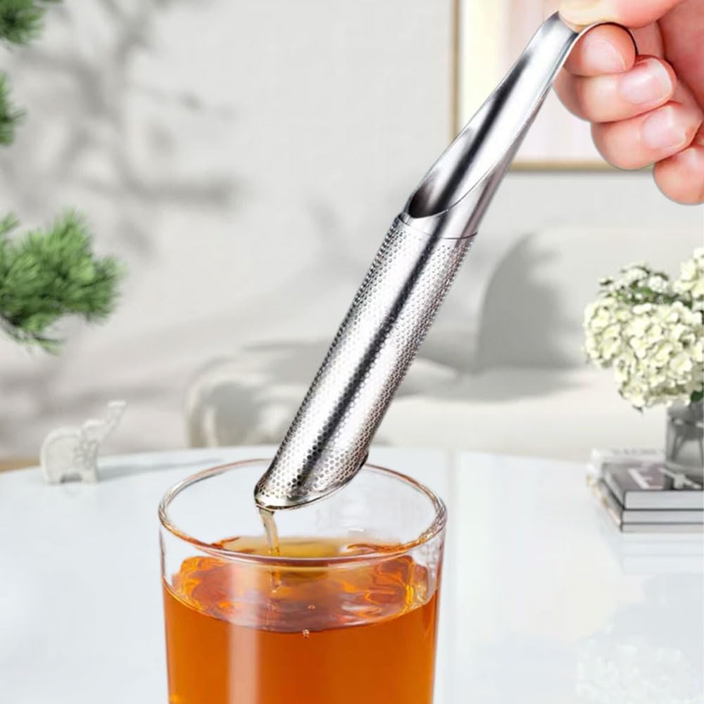 Stainless Steel Tea Diffuser,2024 New Loose Leaf Tea Steeper,Tea Bags for Loose Leaf Tea,Tea Strainer Ball Infuser for Loose Tea,Mesh Strainer with Hanging Hook,Handle Fine Holes Tea Diffuser (3PC)