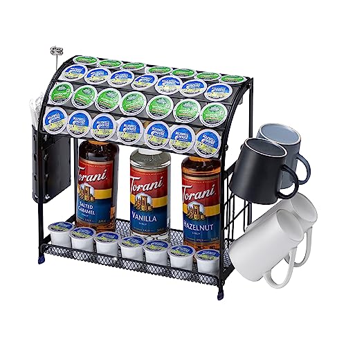 FlagShip K Cup Holder Coffee Pod Organizer K Cup Pod Organizer for Coffee Bar Accessories Save Space for Countertop Kitchen (35 Pods Capacity)