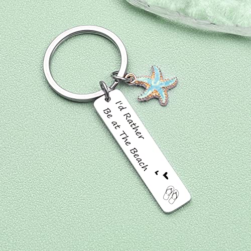 ORZOESD Beach Keyring Ocean Jewelry Sea Lover Gift Natural Gift Beach Lover Jewelry Sister Gift Daughter Gift, Standard