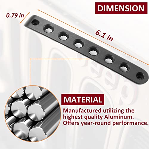 Side Door Handle Inserts Cover Trim Fits for Jeep Wrangler Accessories JK JKU Liberty Sahara & Unlimited 2007-2018 Exterior Grab Handles Pull JK Mods Decoration(Aluminum Black, 5PCS)