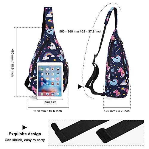 Kamo Sling Backpack Sling Bag Crossbody Daypack Casual Backpack Chest Bag for Women Men