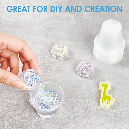 Lilymicky 500 Pack Disposable Medicine Cups (1oz), Medical Plastic Measuring Cups For Medical Purposes, or Mixing and Measuring Resin, Epoxy, DIY Arts & Crafts, Paint