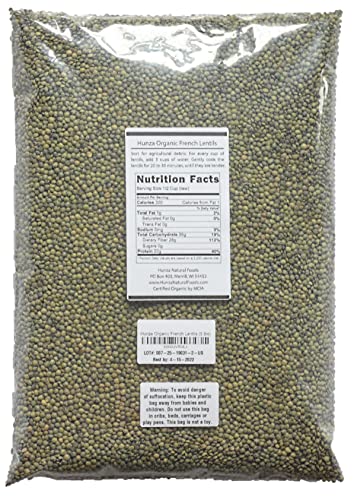 Hunza Organic French Lentils (5 lbs)