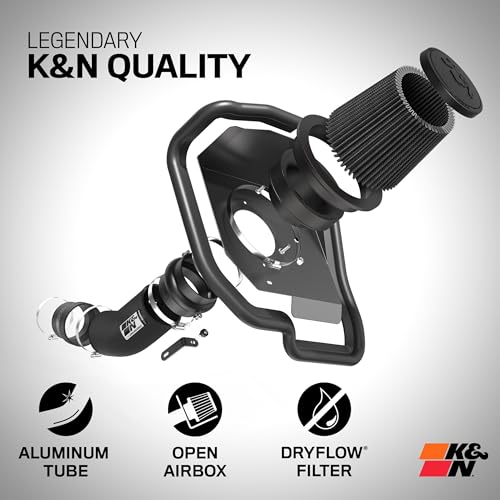 K&N Cold Air Intake System: High-Flow Air Filter, Increase Performance & Acceleration: Compatible with 2016-2020 CHEVROLET: Camaro SS, 57-3092