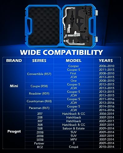 Orion Motor Tech Camshaft Holding Tool Kit Compatible with BMW Mini Cooper Clubman N12 N13 N14 N16 N18 EP3 EP6 1.4L 1.6L Engines Timing Tool Kit