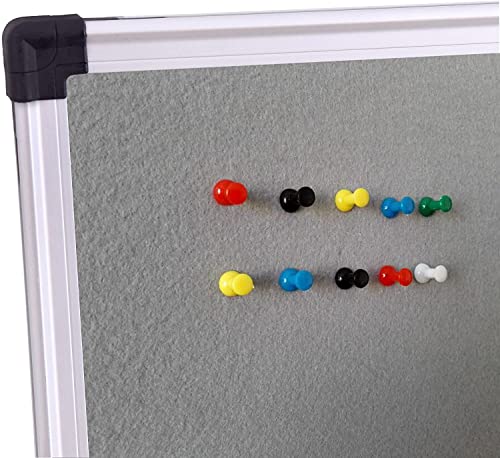 XBoard Grey Fabric Bulletin Board 36 x 24 inch, Wall Mounted Fabric Message Notice Board 3' x 2' with Sliver Aluminum Framed for Home Office School