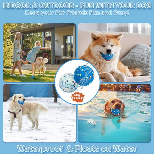 CyperGlory Indestructible Dog Football Ball Toy for Aggressive Chewers: Interactive Pet Toys, Herding and Jolly Ball for Dogs, Durable, Bouncy, and Water Toy Fetch Balls,Elliptical (Orange)