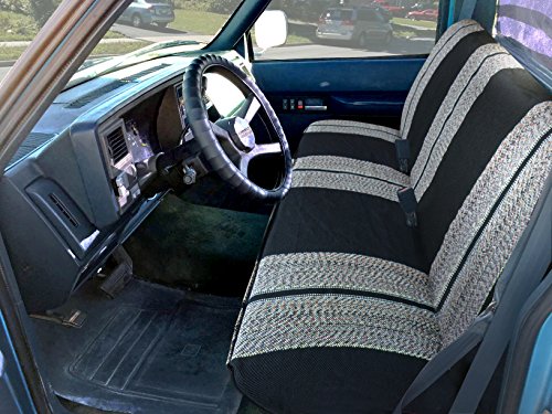 Leader Accessories Saddle Blanket Black Full Size Pickup Trucks Bench Seat Cover Universal Work with Bench Seats