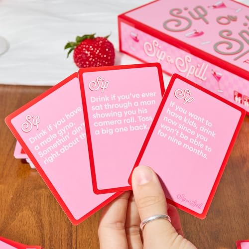 WHAT DO YOU MEME? Sip or Spill — The Girl's Night Party Game, Ultimate Bachelorette Party Games, Bachelorette Party Favors by Relatable