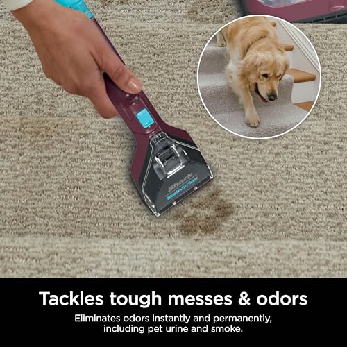 Shark StainStriker Portable Carpet and Upholstery Cleaner, Spot, Stain, & Odor Eliminator, 3 Attachments, Perfect for Pets, Carpet, Area Rugs, Couches, Upholstery, Cars & More, Burgundy, PX203BRN