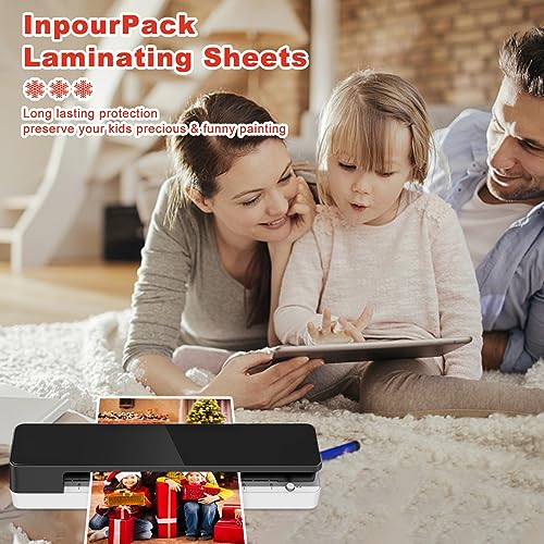 [3mil 30 Pack] InpourPack Laminating Pouches, 3 Mil Clear Thermal Laminating Pouches 9 x 11.5 Inch Laminating Sheets for Laminator, Holds 8.5 x 11 Inch Sheets