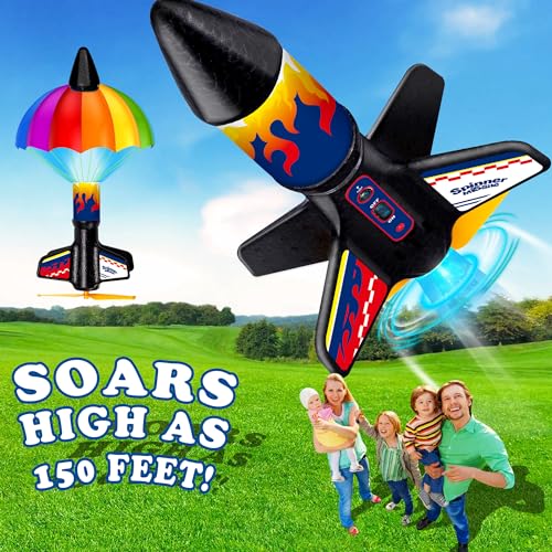 Rocket Launcher Model Rocket Kits with Launch Set, Ultra-high Flying Rocket, Rocket Toy, Kids Outdoor Toys, Gift for Kids Ages 8-12 Children's Day Gift