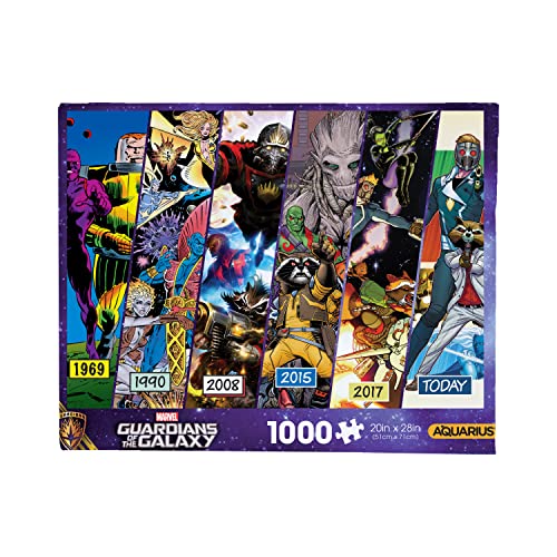 AQUARIUS Guardians of The Galaxy Timeline Puzzle (1000 Piece Jigsaw Puzzle) - Glare Free - Precision Fit - Virtually No Puzzle Dust - Officially Licensed Marvel Merchandise & Collectibles - 20x27 in