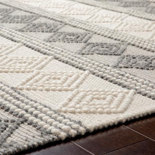 Mark&Day Wool Rugs, 9x12 Colville Cottage White Area Rug, White Carpet for Living Room, Bedroom or Kitchen (9' x 12')