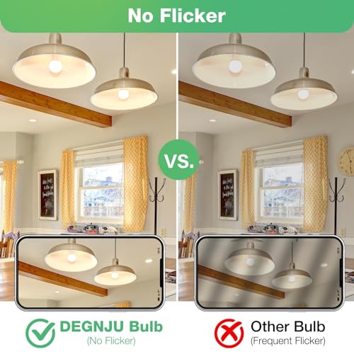 DEGNJU 100W Equivalent A19 5000K Daylight LED Light Bulbs, 1500 Lumens, E26 Base, Non-Dimmable, 13W Bright White for Bedroom Home Office, 3 Pack