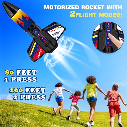 Rocket Launcher Model Rocket Kits with Launch Set, Ultra-high Flying Rocket, Rocket Toy, Kids Outdoor Toys, Gift for Kids Ages 8-12 Children's Day Gift