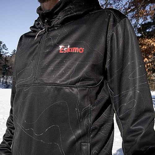 Eskimo Men's Standard Topographic Hoodie, Topo Black, Small