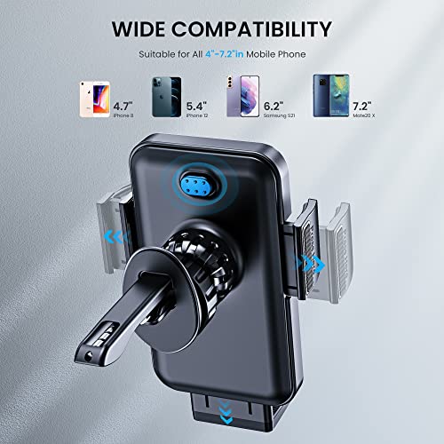 CINDRO Phone Holder Car [Upgrade Clip Never Fall] Car Phone Holder Mount Automobile Air Vent Hands Free Cell Phone Holder for Car Fit for All Car Mount for iPhone Android Smartphone