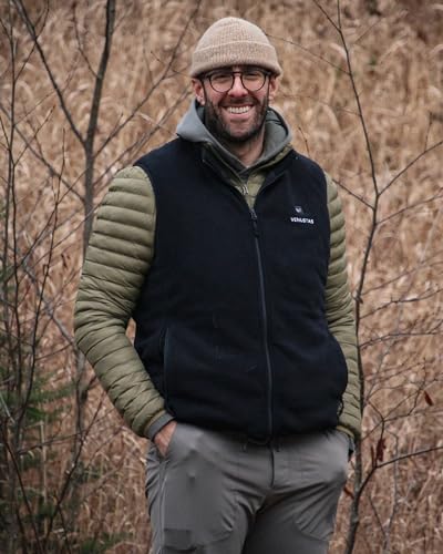 Venustas Men's Fleece Heated Vest with Battery Pack 7.4V, Lightweight Insulated Electric Vest