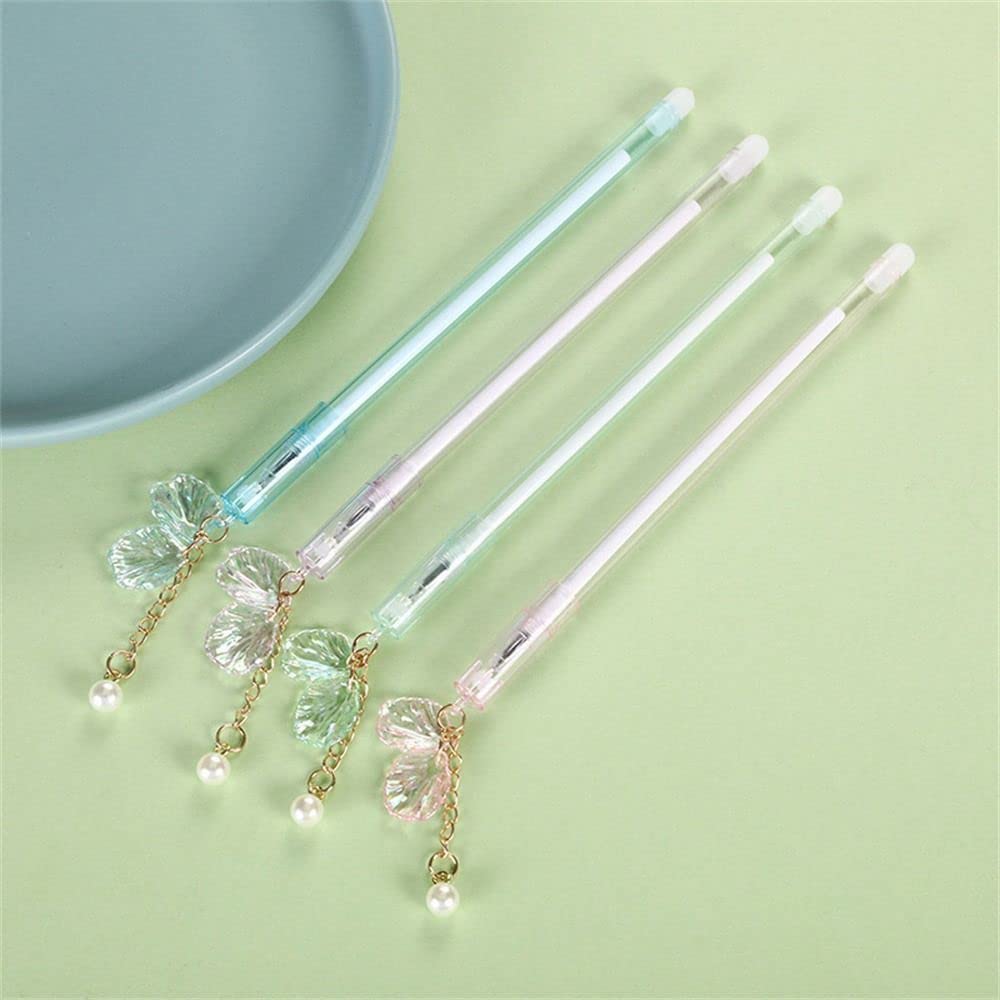 Gel Pen 1PC Pendant Pen Cute Drifting Bottle Bear Pendant Gel Pen Stationery Sweet Lovely Erasable Pen School Office Supplies(bear random 1pc)