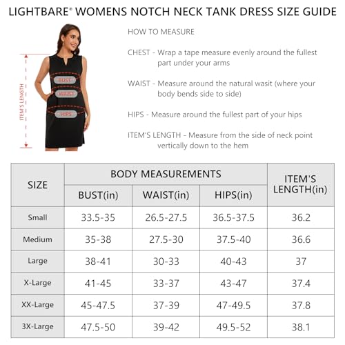 Lightbare Womens UPF 50+ Casual Sundress Sleeveless Tank Dress Notch Neck Summer Floral Dresses with Pockets Loose Fit Black