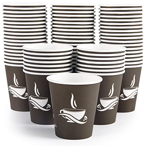 LITOPAK 270 Pack 10 oz Paper Cups, Disposable Coffee Cups, Paper Drinking Cups, Brown Disposable Cups, Paper Hot Coffee Cups, Paper Coffee Cups for Party, Picnic, Travel, and Events