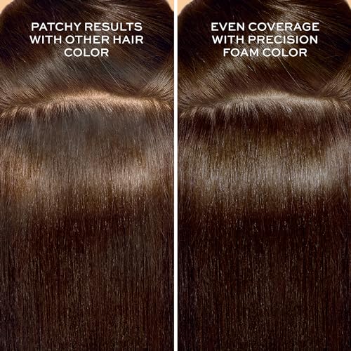 John Frieda Brown Permanent Precision Hair color, Foam Hair Kit, Brown Hair Dye, 5N Medium Natural Brown Hair Color, 1 Application