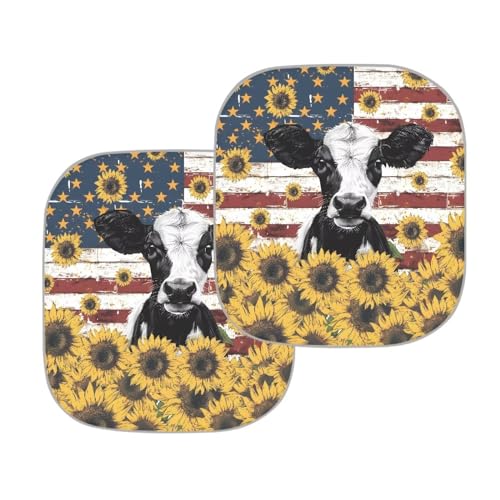 Poceacles Hawaii Palm Tree Sunset Print Car Windshield Sun Shade for Front Window 2 Piece Foldable Universal Auto Sunshade Fit for Most SUVs,Seda,Truck or Van