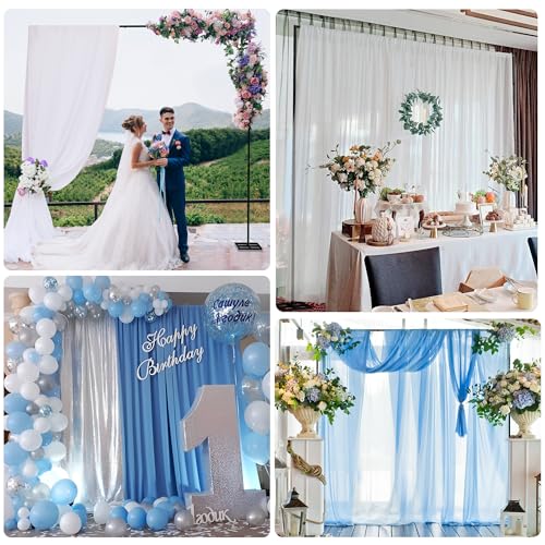 Fomcet 10FT x 10FT Backdrop Stand Heavy Duty with Base, Black Portable Adjustable Pipe and Drape Backdrop Stand Kit, Square Metal Arch Party Frame for Wedding Birthday Parties Banquet Decorations