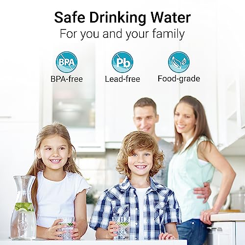 AQUA CREST Water Filter Replacement for All Waterdrop Pitchers, WD-PT-07, WD-PT-05, WD-PT-04, Reduces PFAS, Last Up to 3 Months or 200 Gallons (Pack of 1)