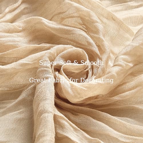 Dololoo 2 Pack Cheesecloth Table Runner 35 x 118 Inches Gauze Table Runner 10Ft Boho Rustic Decorations for Wedding Decor Reception Bridal Shower Holiday Party, White