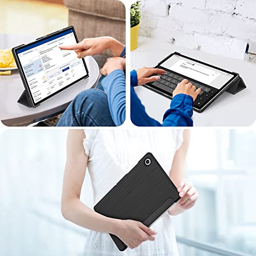 Soke Case for Samsung Galaxy Tab A8 10.5 Inch 2022 Model (SM-X200/X205/X207), Slim Trifold Stand & Lightweight Protective Hard PC Back Cover with Auto Wake/Sleep for Galaxy Tab A8 Tablet (Black)