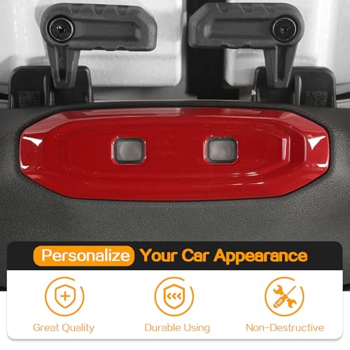 Hoolcar Top Reading Light Trim Cover Roof Reading Light Decor Trim Compatible with Jeep Wrangler JL JLU & Gladiator JT 2024 2025, Carbon Fiber, Interior Accessories